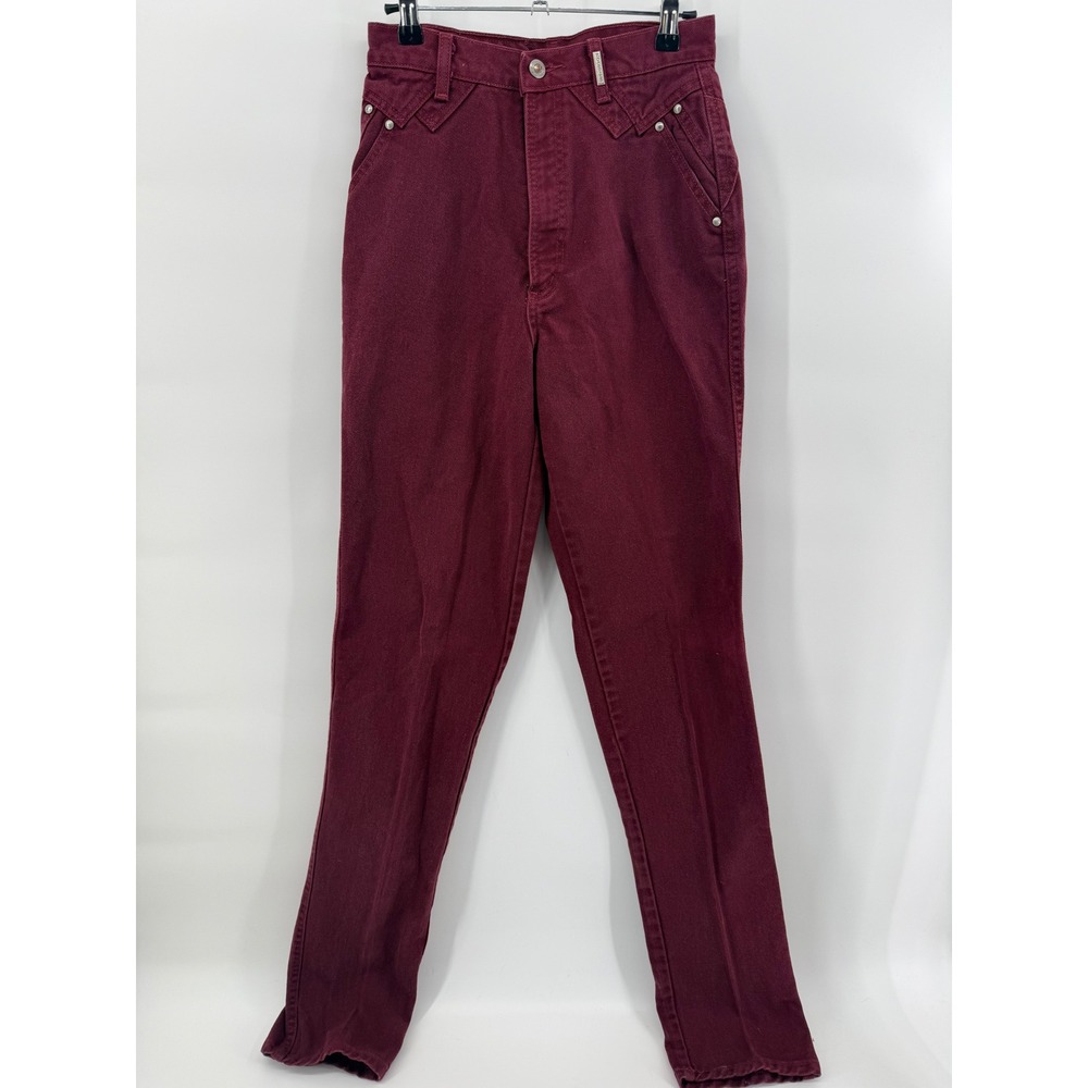 Vintage Rockies Western High Rise Tapered Jeans Burgundy Maroon RA070BWO 28/7